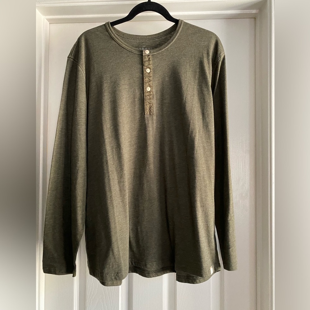 The Normal Brand 3 button Henley Puremeso Henley XL